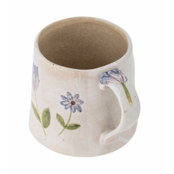 Krus i stent�j med lilla blomstermotiv fra Bloomingville