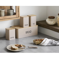Br�dkasse med 3 d�ser I Metal &amp; bambus | S�t af 4 stk