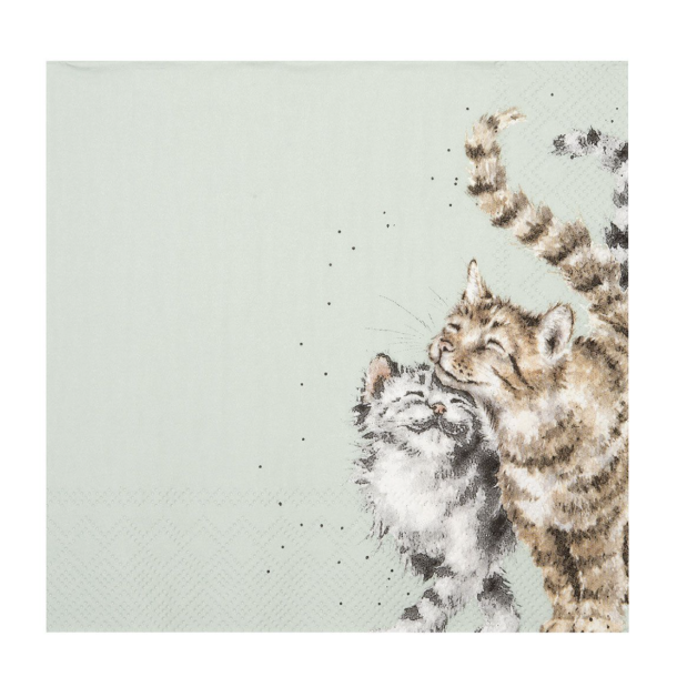 Servietter med kattemotiv I Wrendale I Milj�venlige