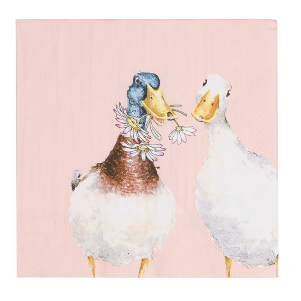 Servietter med �nder I Wrendale I Milj�venlige