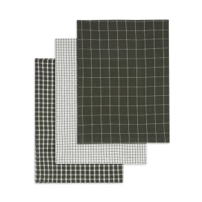 Viskestykker i genbrugsbomuld | 3 stk. pr pakke | Army Green | Engholm