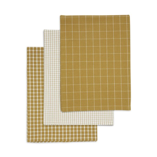 Viskestykker i Genanvendt Bomuld | 3 stk. pakke | Khaki | Engholm