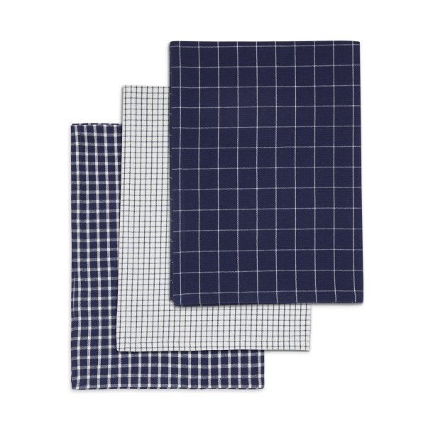 Viskestykker i genbrugsbomuld | 3 stk. pr pakke | Midnight Blue |Engholm