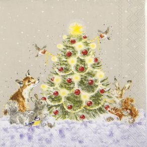 Servietter I Wrendale I Oh Christmas Tree