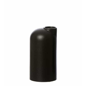 Lbech Living, Anna keramik vase lav med sand finish, Black