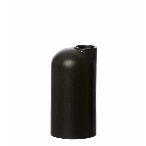 Lbech Living, Anna keramik vase lav med sand finish, Black