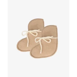 Babyfutter i uld | Beige | 0-3 mdr