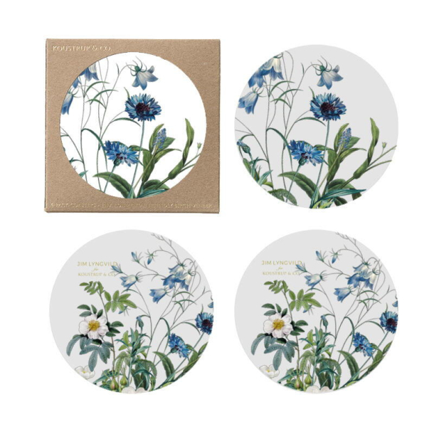 GLASBRIK - BLUE FLOWER GARDEN - 4-PAK | Jim Lyngvild | Koustrup &amp; Co