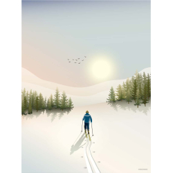 LANGREND  plakat, vissevasse, 15x21cm