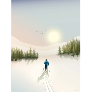 LANGREND  plakat, vissevasse, 15x21cm