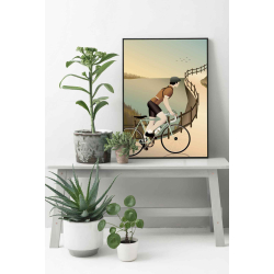 Vissevasse, CYCLING IN THE HILLS  plakat, 30x40cm