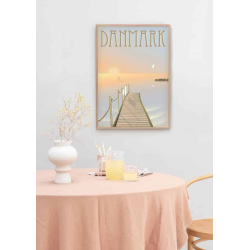 Vissevasse, Danmark Badebroen  plakat, 30x40cm