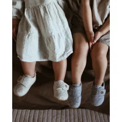 Hjemmesko i uldfilt til b�rn | Beige 