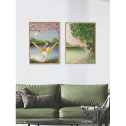 Plakat | The yellow hammock - poster | Vissevasse | 30x40cm