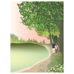 Plakat | Walking together - poster | Vissevasse | 30x40cm