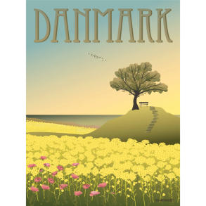 Vissevasse, Danmark Rapsmarkerne  plakat, 50x70cm