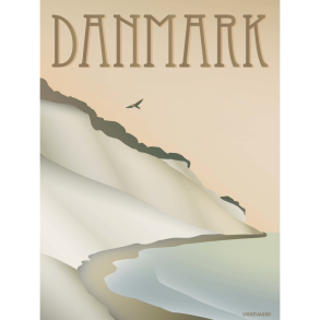 Vissevasse, DANMARK Klinten  plakat, 50x70cm
