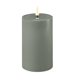 Salvie Green LED Bloklys �7,5cm x 12,5 � Deluxe Homeart