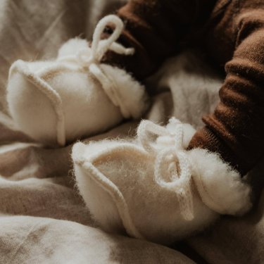 Uldhjemmesko til baby/nyfdt | Lille Barn