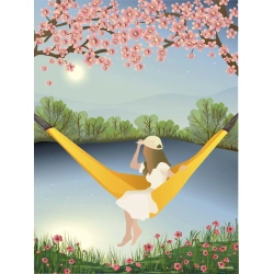 Plakat | The yellow hammock - poster | Vissevasse | 30x40cm