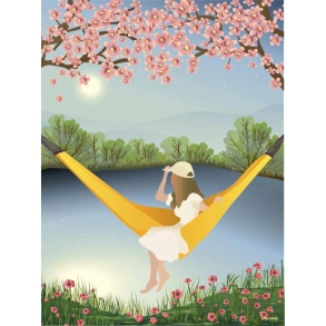 Plakat | The yellow hammock - poster | Vissevasse | 30x40cm