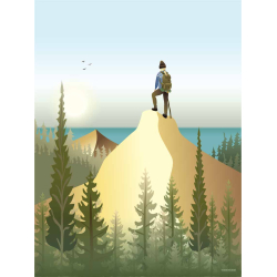 TOP OF THE MOUNTAIN  plakat, vissevasse, 15x21cm