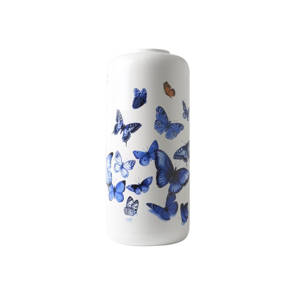 Vase med sommerfugle motiv fra Heinen Delfts Blauw