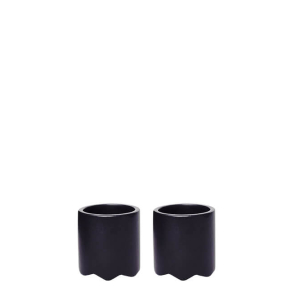 Lbech Living, St med 2 Wave ggebgere, Sort mat